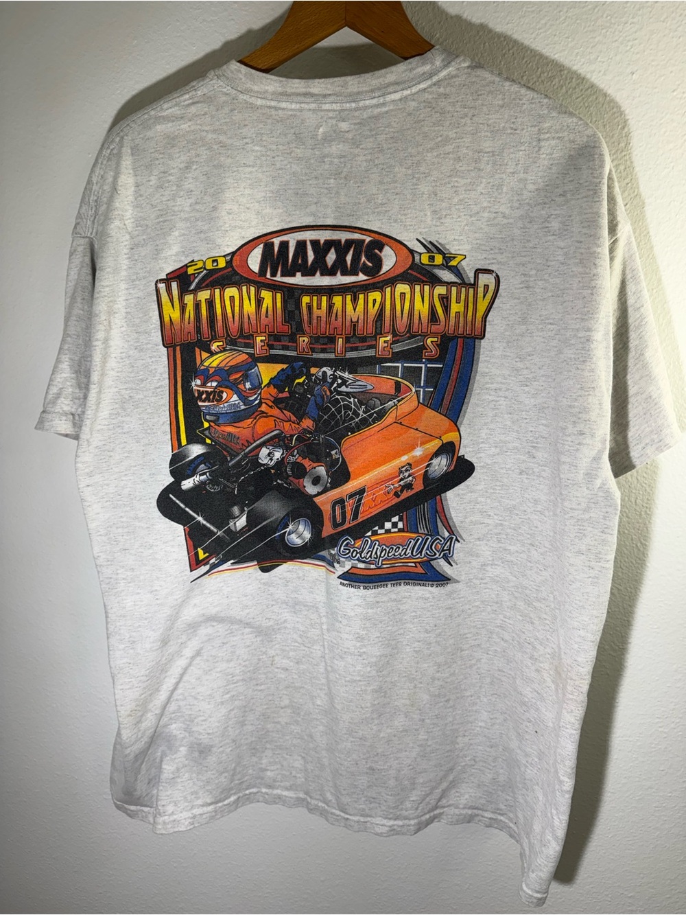 Vintage 2007 Racing National Championship Series Graphic Tee - Light Gray
